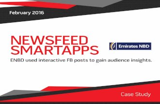 Emirates NBD Newsfeed SmartApp case study - Interactive apps that work directly on the FB Newsfeed