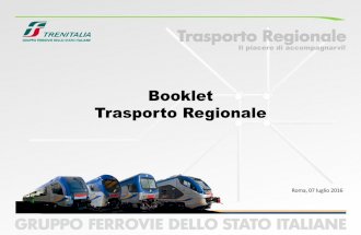 Indicatori di puntualità per il trasporto regionale Trenitalia - 1° semestre 2016