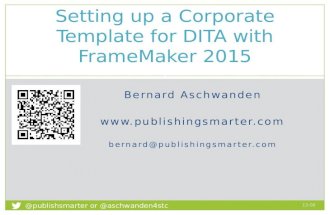 Adobe DITA World: Templates, DITA, and FrameMaker 2015