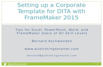 FrameMaker Corporate Templates with DITA