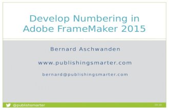 FrameMaker and numbering