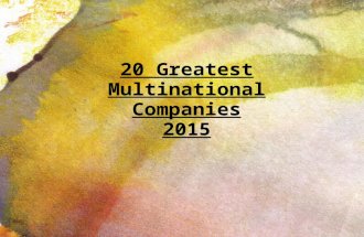 20 greatest companies