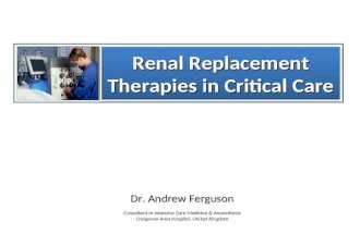 Renal Replacement Therapy IN ICCU