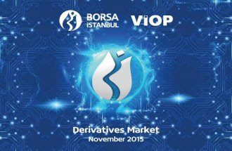 Borsa Istanbul Derivatives Market - VIOP 2015 Q3