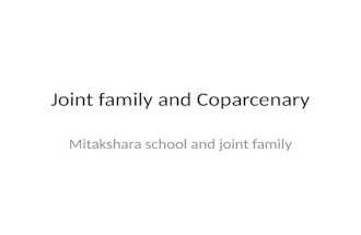 joint family -   mitakshara school