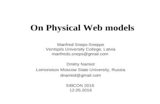 On Physical Web models
