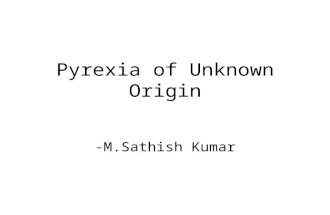 Pyrexia of Unknown Origin