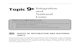 Topic 9 integration and national unity