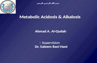 Metabolic acidosis and alkalosis -