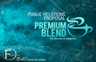 Premium Blend Public Relations Proposal