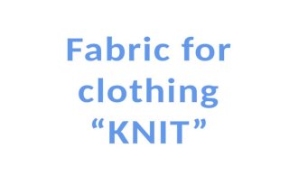 Knit febric classification