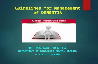 Guidelines for Management of Dementia