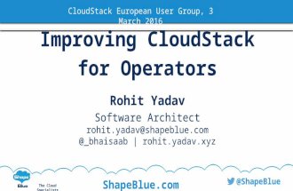 Improving CloudStack for operators