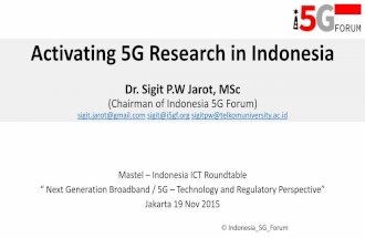 Activating 5G Research in Indonesia