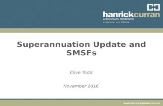 Superannuation Update and SMSFs