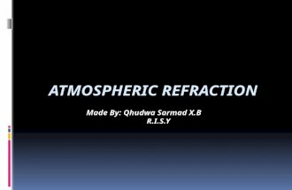 Atmospheric refraction ppt