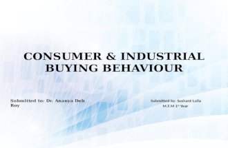 Sushant consumer behaviour