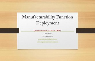 Manufacturability Function Deployment
