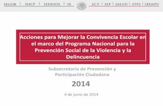 acciones para mejorar la convivencia escolar en el marco del programa nacional para la prevencion social de la violencia y la delincuencia