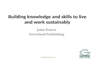 Building knowledge and skills to live and work sustainably
