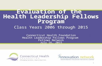 10-Year Evaluation of Connecticut Health Foundation's Leadership Program
