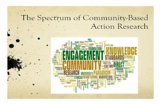 The Spectrum of Community-Based Action Research