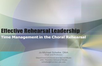 Effective Rehearsal Leadership