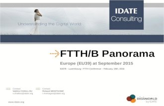 IDATE DigiWorld european FTTH/B panorama at sept 2015  - public version