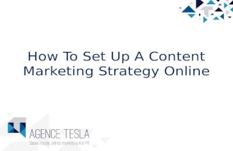 Set up a content marketing strategy online