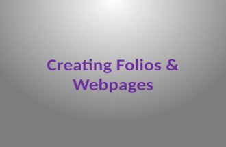 Creating a folio/webpage