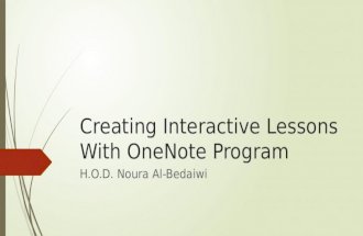 Creating interactive lesson using OneNote