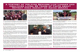 History of Detroit Area Agency on Aging (DAAA) 35 Years 2015
