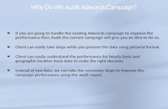 How to Audit Adwords Campaign for An Existing Account