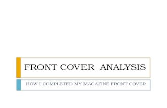 Front cover  analysis
