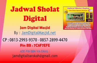 Jadwal sholat digital jam digital masjid berkwalitas dijamin bergaransi