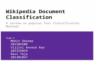 Wikipedia Document Classification