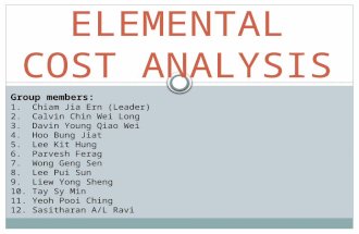 Elemental cost analysis