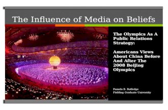 The Olympics As A Public Relations Strategy:  Americans Views About China Before And After The 2008 Beijing Olympics