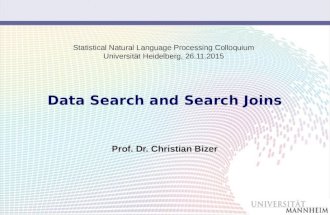 Data Search and Search Joins (Universität Heidelberg 2015)