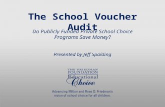 The School Voucher Audit