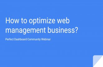 How to optimize web management business