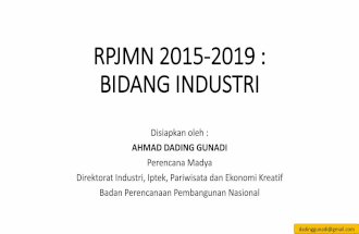 RPJMN 2015-2019: Bidang Industri