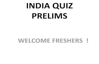 Freshers India Quiz 2013 prelims