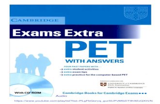 Cambridge exams extra PET  Audio: