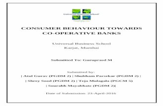 Consumer behaviour towards co-op banks-project report