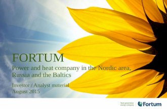 Fortum's investor presentation August 2015