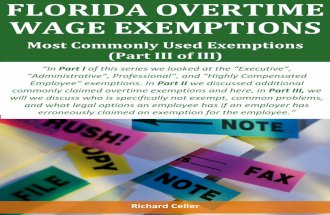 Florida Overtime Wage Exemptions - Most Commonly Used Exemptions Part3