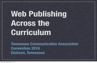 Web Publishing Across the Curriculum