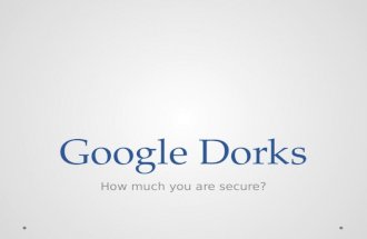 Google Dorks and SQL Injection