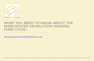 Manchester Devolution Housing Fund